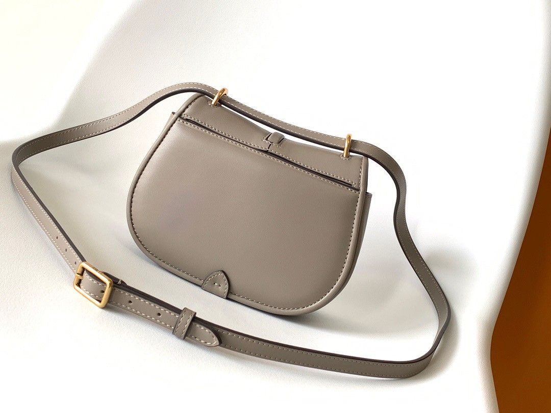 Fendi C-mon Small Bag in Grey Calfskin