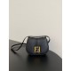 Fendi C-mon Small Bag in Black Calfskin