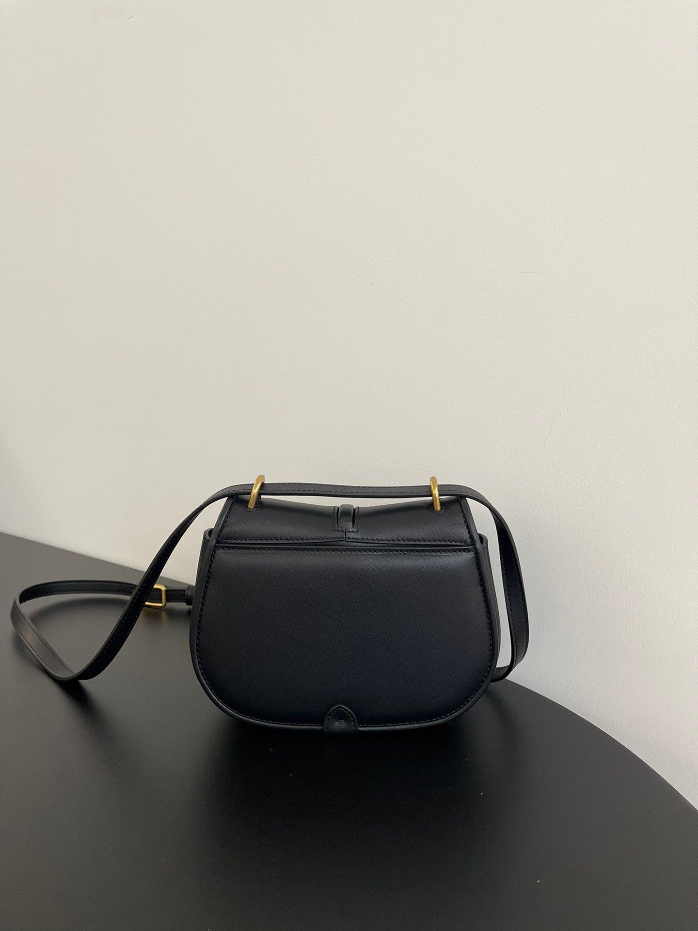 Fendi C-mon Small Bag in Black Calfskin