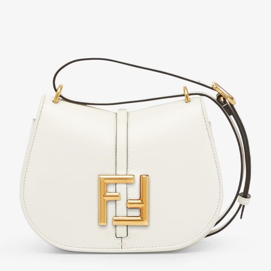 Fendi C-mon Small Bag in White Calfskin