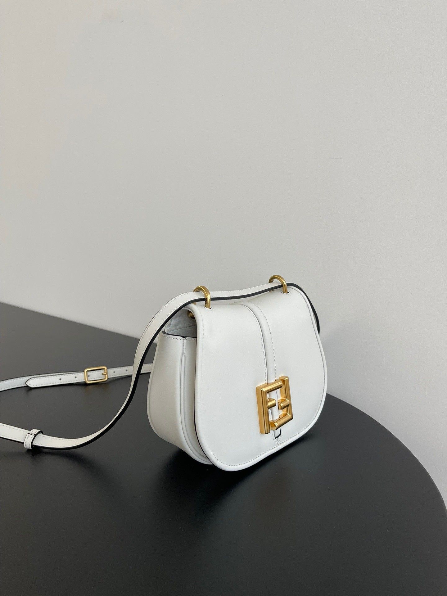 Fendi C-mon Small Bag in White Calfskin