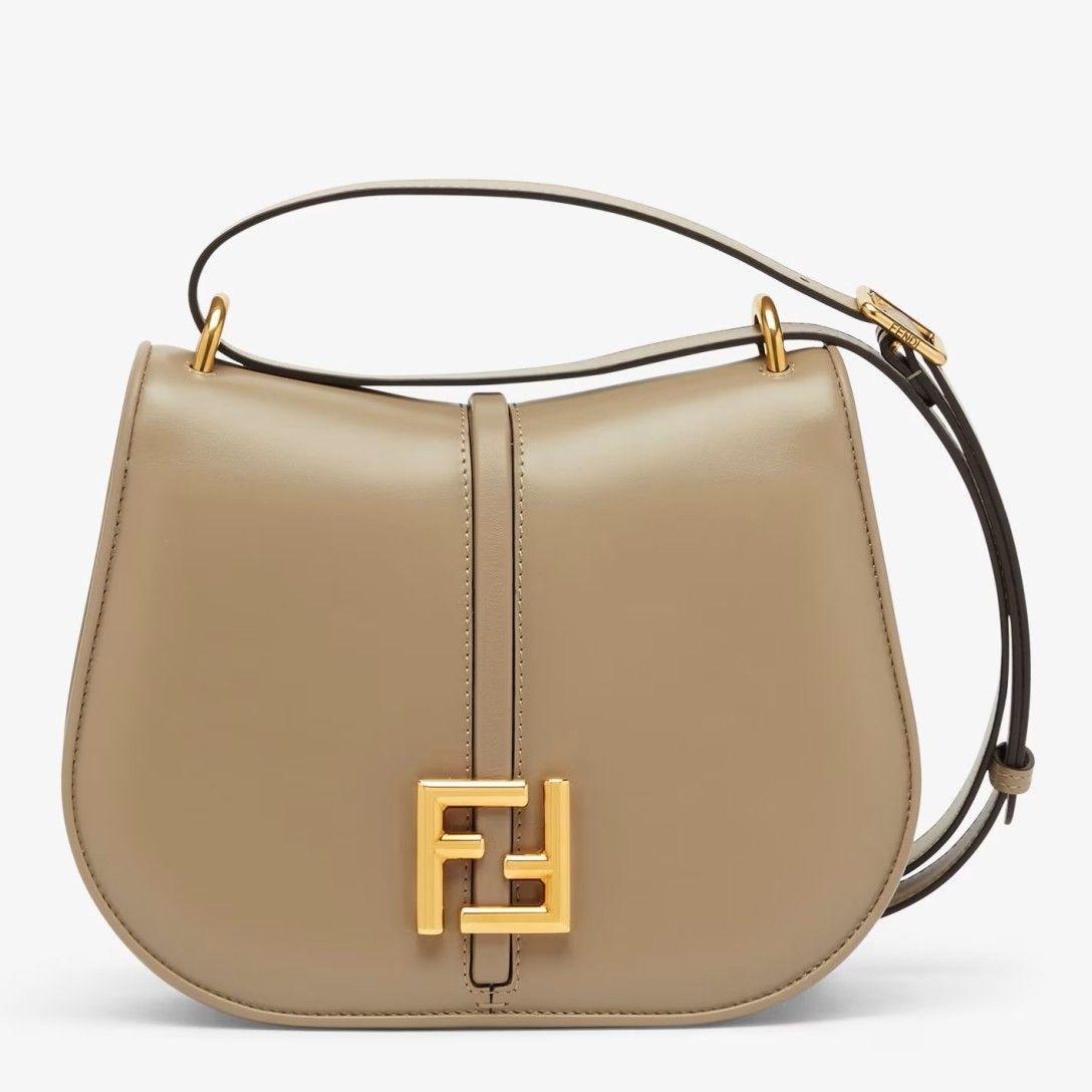 Fendi C-mon Medium Bag in Grey Calfskin