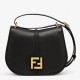 Fendi C-mon Medium Bag in Black Calfskin