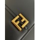 Fendi C-mon Medium Bag in Black Calfskin