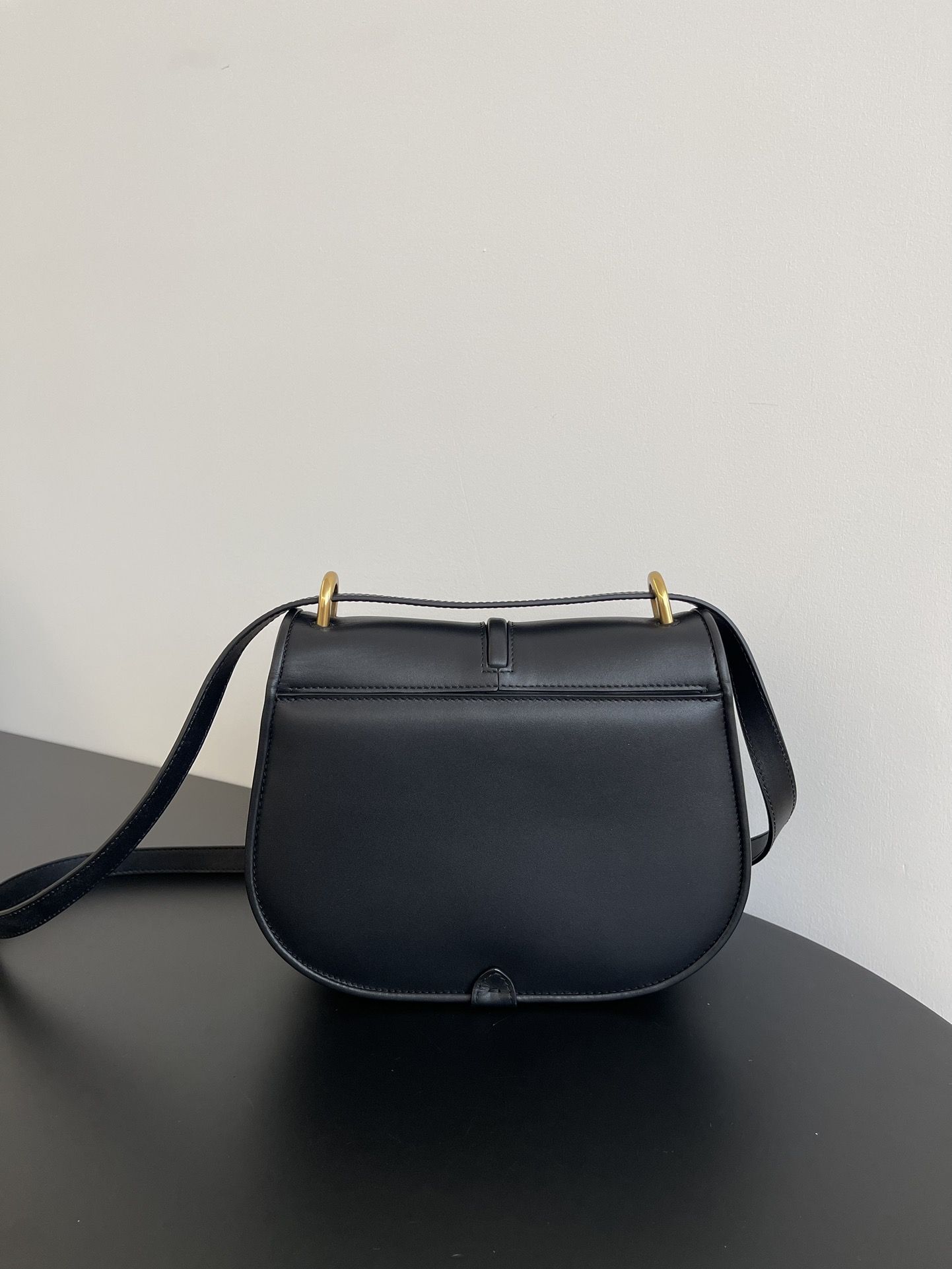 Fendi C-mon Medium Bag in Black Calfskin