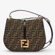 Fendi C-mon Medium Bag in FF Jacquard Fabric and Leather