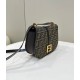 Fendi C-mon Medium Bag in FF Jacquard Fabric and Leather