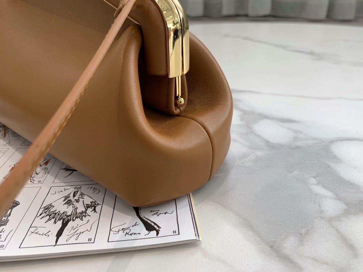 Fendi First Small Bag In Brown Nappa Leather