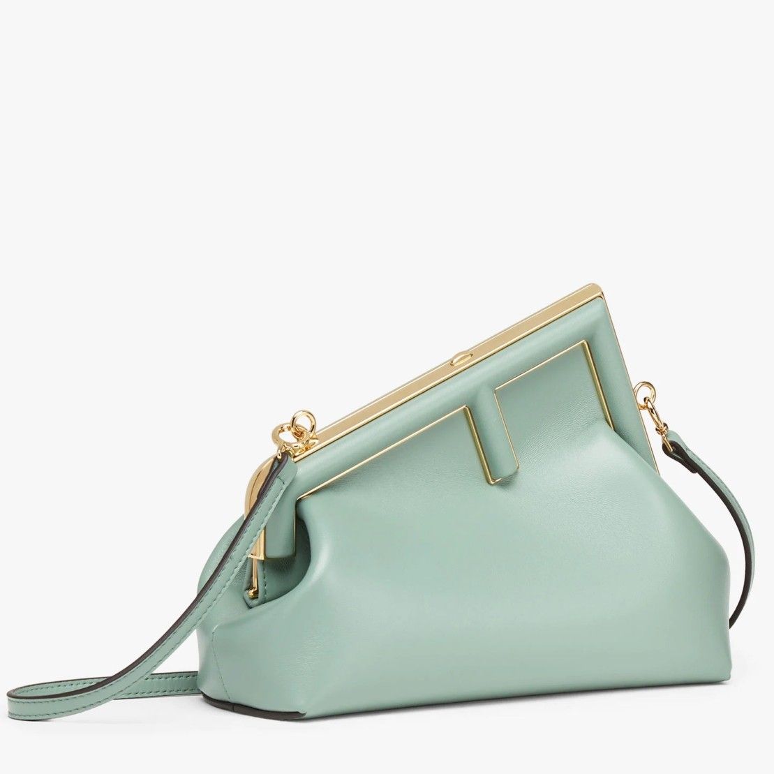 Fendi First Small Bag In Mint Green Nappa Leather