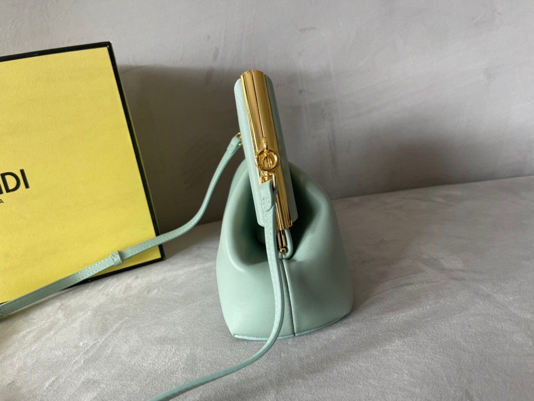 Fendi First Small Bag In Mint Green Nappa Leather