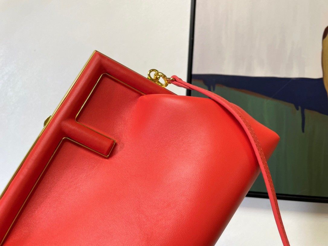 Fendi First Small Bag In Red Nappa Leather