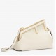 Fendi First Small Bag In White Nappa Leather