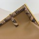 Fendi First Small Bag In Light Brown Leather with Python F