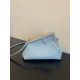 Fendi First Medium Bag In Light Blue Nappa Leather