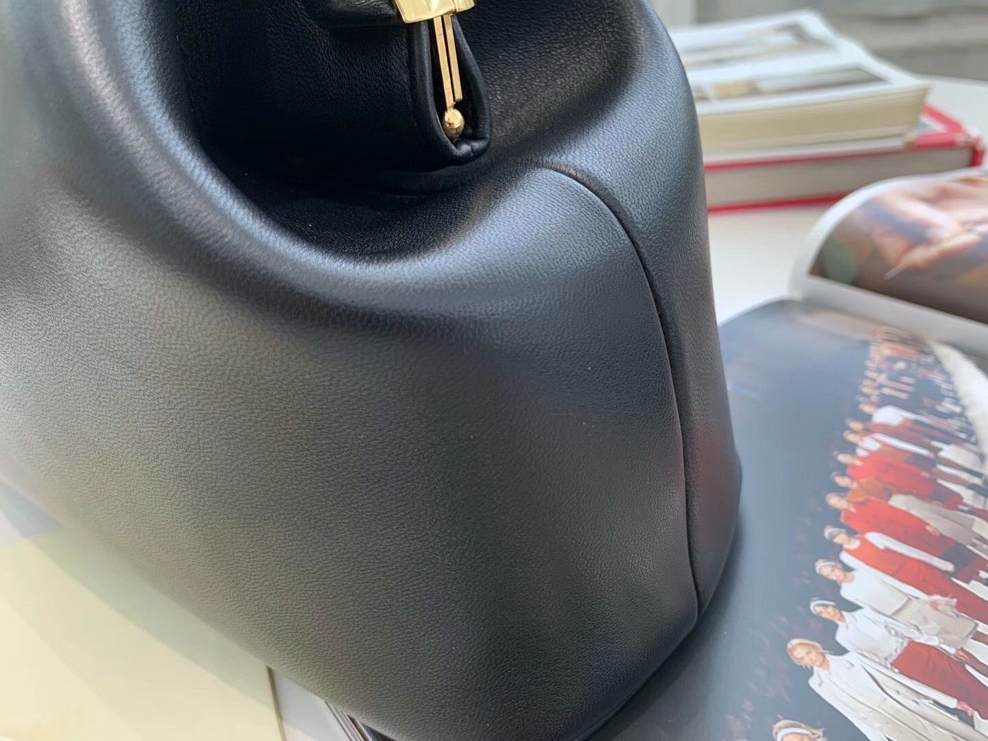 Fendi First Medium Bag In Black Nappa Leather