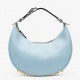 Fendi Fendigraphy Small Hobo Bag In Light Blue Leather