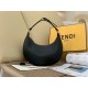 Fendi Fendigraphy Small Hobo Bag In Black Leather