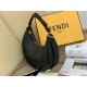 Fendi Fendigraphy Small Hobo Bag In Black Leather