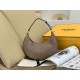 Fendi Fendigraphy Small Hobo Bag In Beige Suede Leather