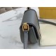 Fendi Moonlight Saddle Bag In Grey Calfskin