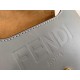 Fendi Moonlight Saddle Bag In Grey Calfskin