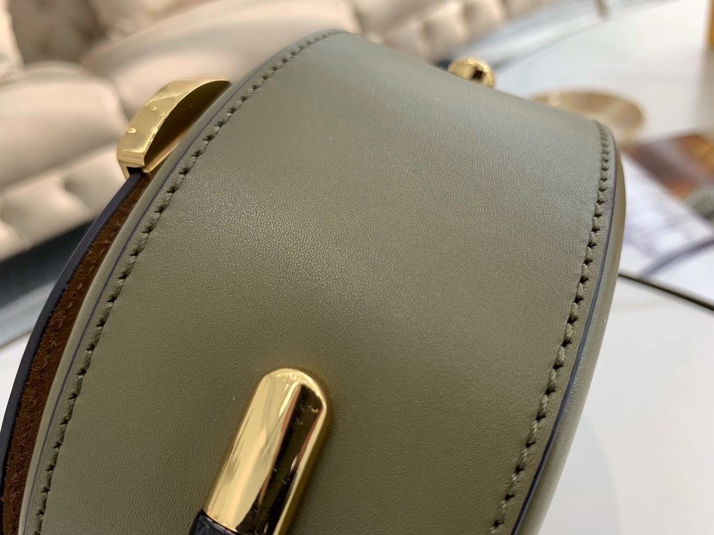 Fendi Moonlight Saddle Bag In Green Calfskin