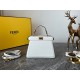 Fendi Peekaboo ISeeU Petite Bag In White Nappa Leather