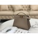 Fendi Peekaboo ISeeU Small Bag In Grey Calfskin