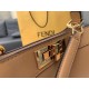 Fendi Peekaboo ISeeU Medium Bag In Beige Calfskin