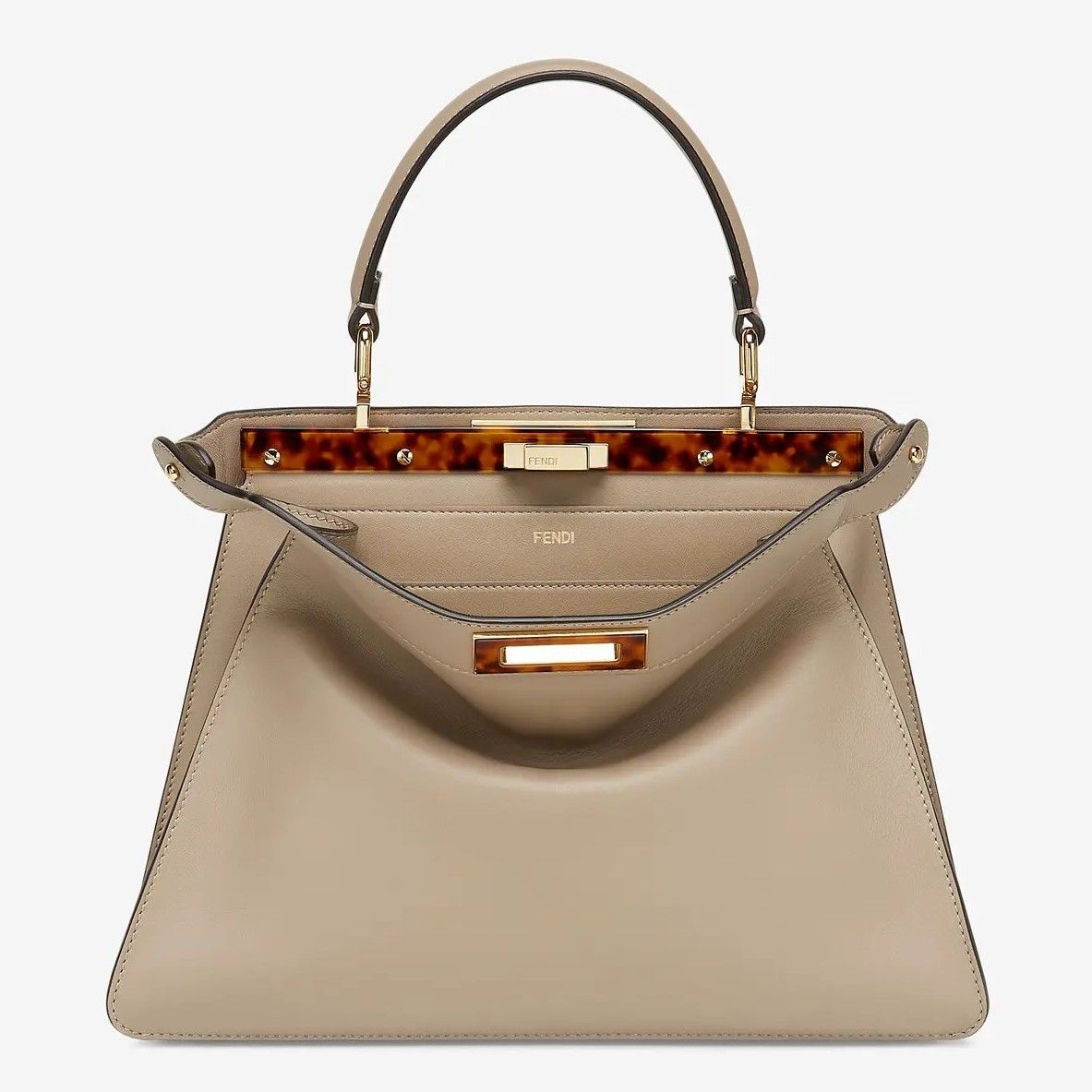 Fendi Peekaboo ISeeU Medium Bag In Grey Calfskin