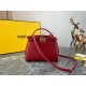 Fendi Peekaboo Mini Bag In Red Nappa Leather