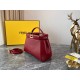 Fendi Peekaboo Mini Bag In Red Nappa Leather