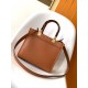 Fendi Sunshine Small Tote Bag In Brown Calfskin