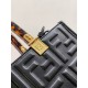 Fendi Sunshine Small Tote Bag In Black FF Calfskin