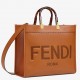 Fendi Sunshine Medium Tote Bag In Brown Calfskin