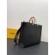 Fendi Sunshine Medium Tote Bag In Black Calfskin