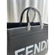 Fendi Sunshine Medium Tote Bag In Noir Calfskin