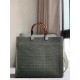 Fendi Sunshine Medium Tote Bag In Green FF Fabric