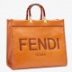 Fendi Sunshine Large Tote Bag In Brown Calfskin