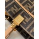 Fendi Sunshine Large Tote Bag in Brown FF Jacquard Fabric