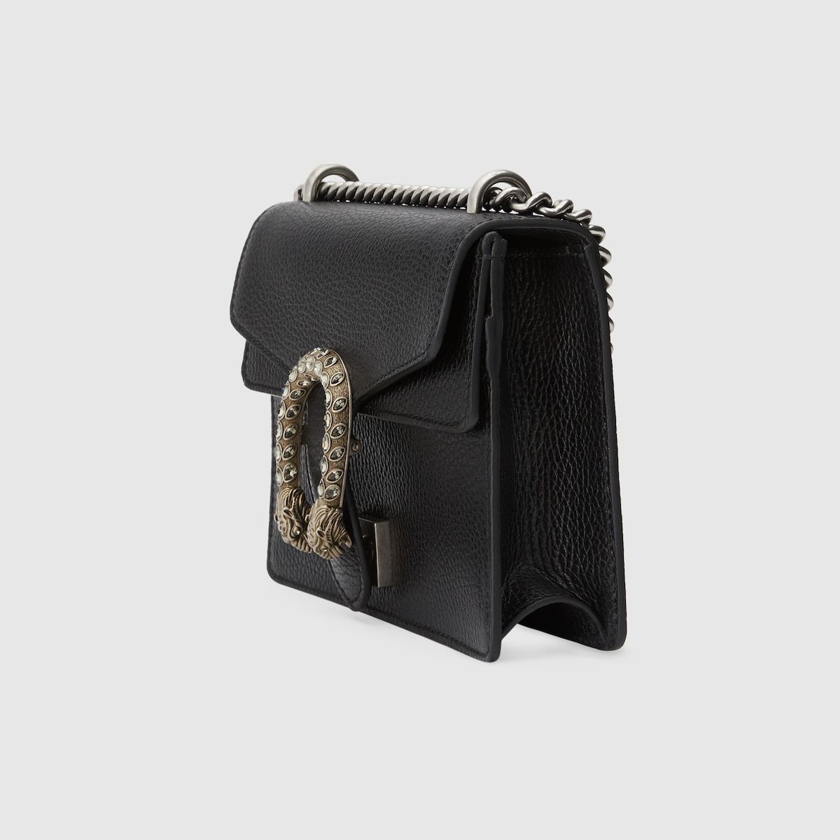 Gucci Dionysus Leather Mini Bag Black Leather