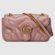 Gucci Gg Marmont Small Shoulder Bag Rose Beige Leather