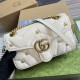 Gucci Gg Marmont Small Shoulder Bag White Leather