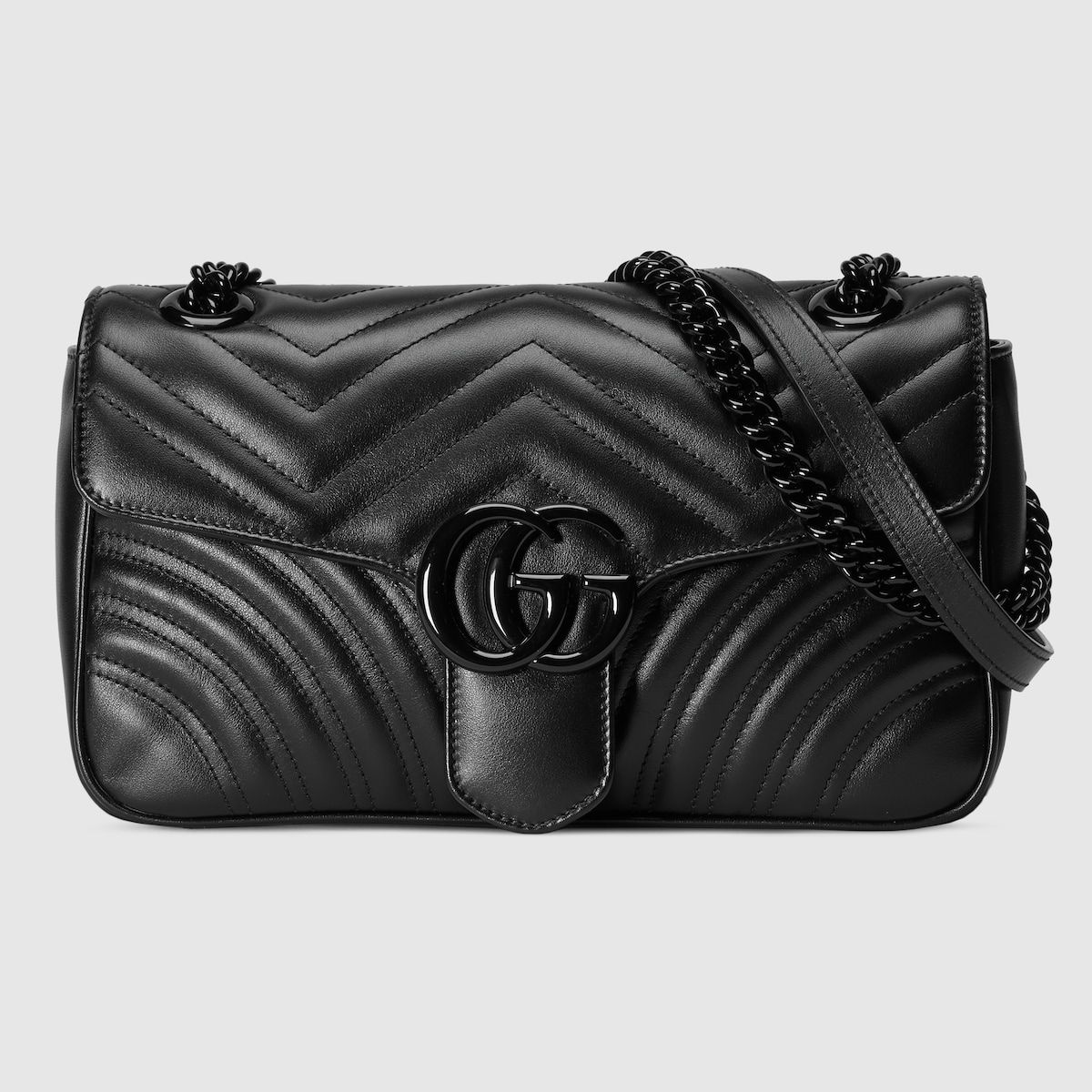 Gucci Gg Marmont Small Shoulder Bag Black Leather