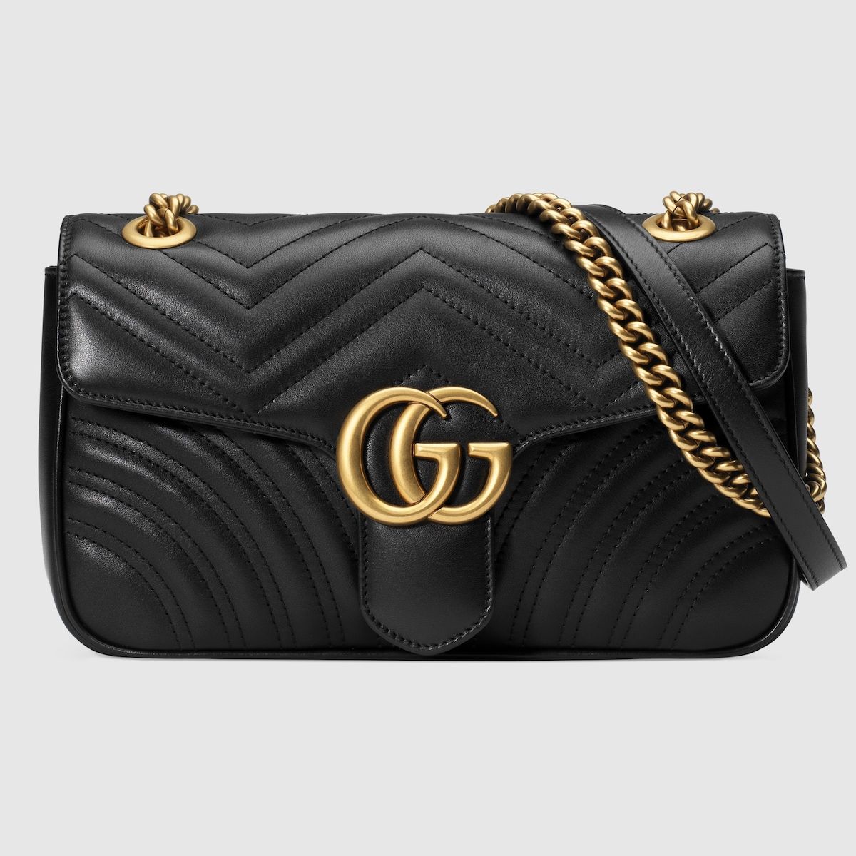 Gucci Gg Marmont Small Shoulder Bag Black Leather