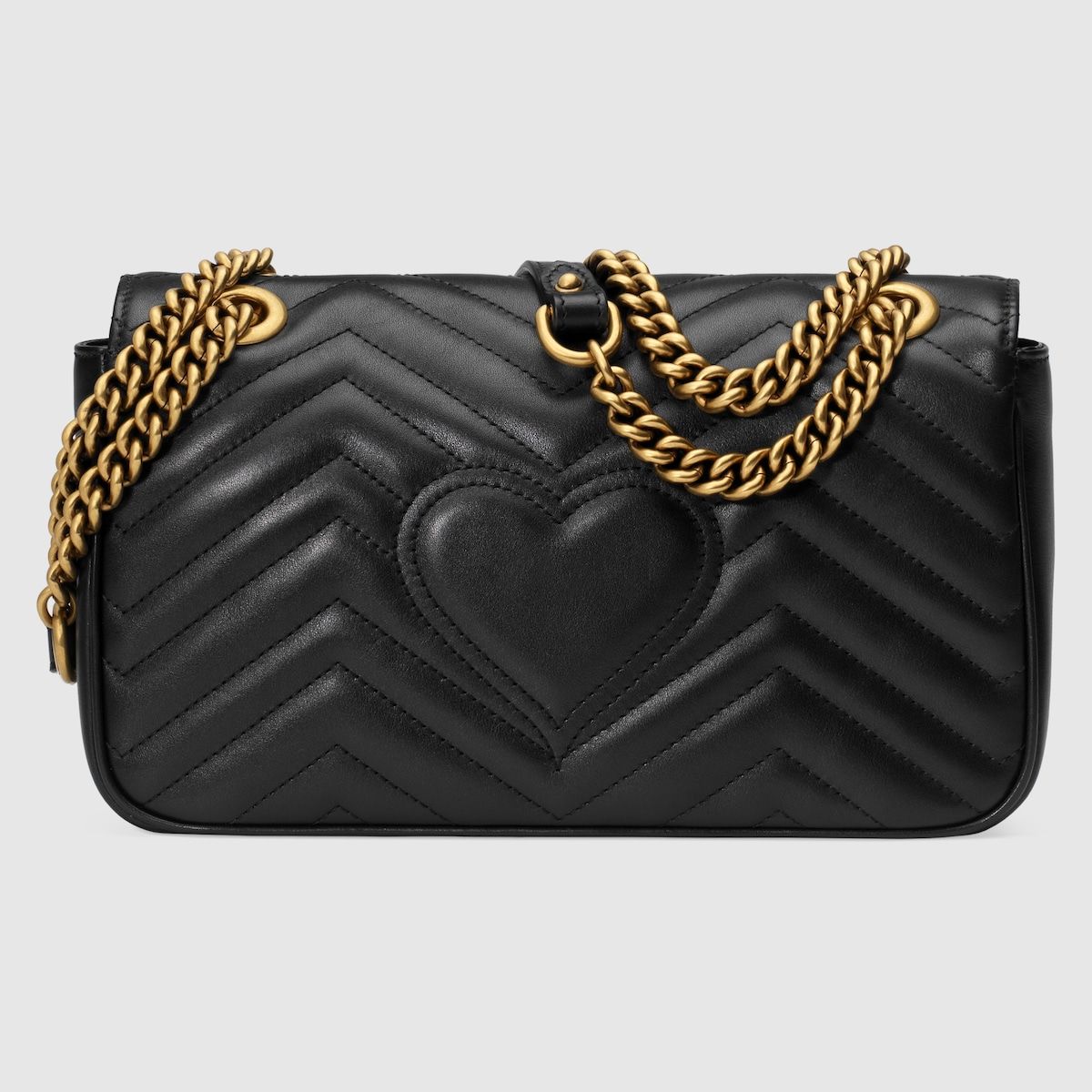 Gucci Gg Marmont Small Shoulder Bag Black Leather