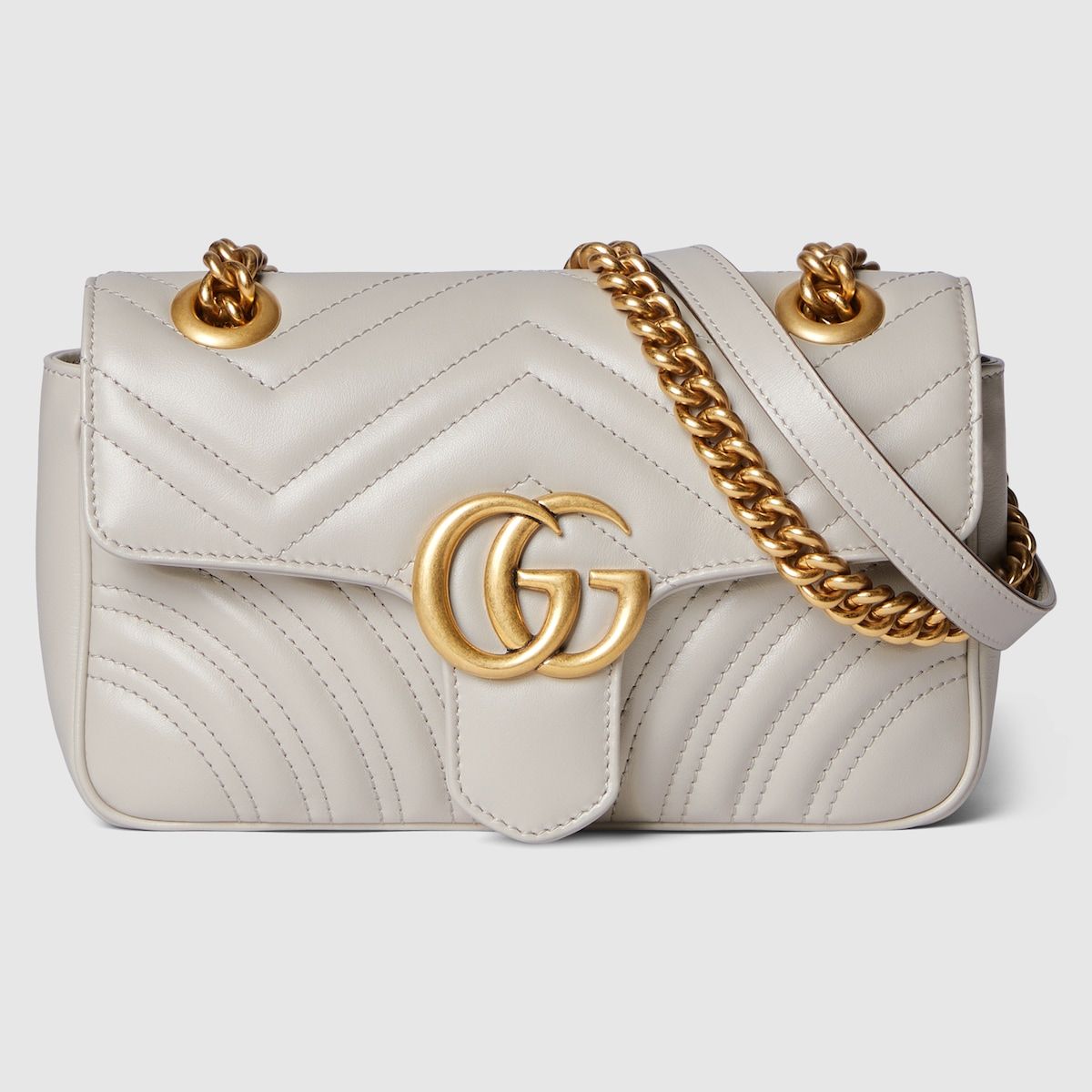 Gucci Gg Marmont Matelassé Mini Bag Light Beige Leather