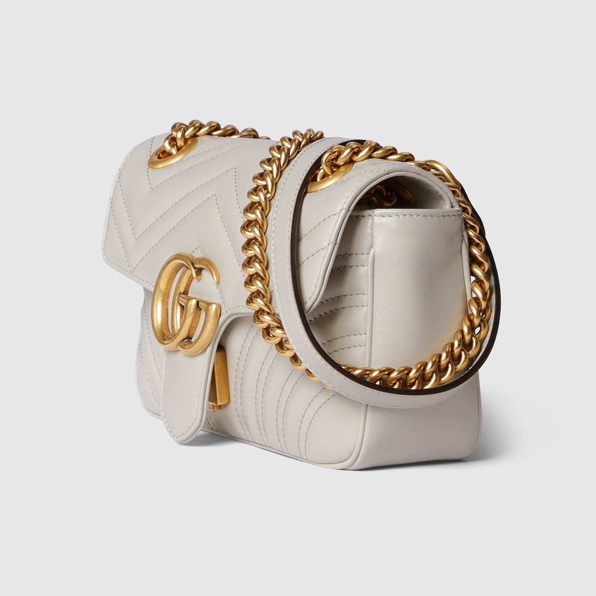 Gucci Gg Marmont Matelassé Mini Bag Light Beige Leather