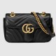 Gucci Gg Marmont Mini Shoulder Bag Black Leather