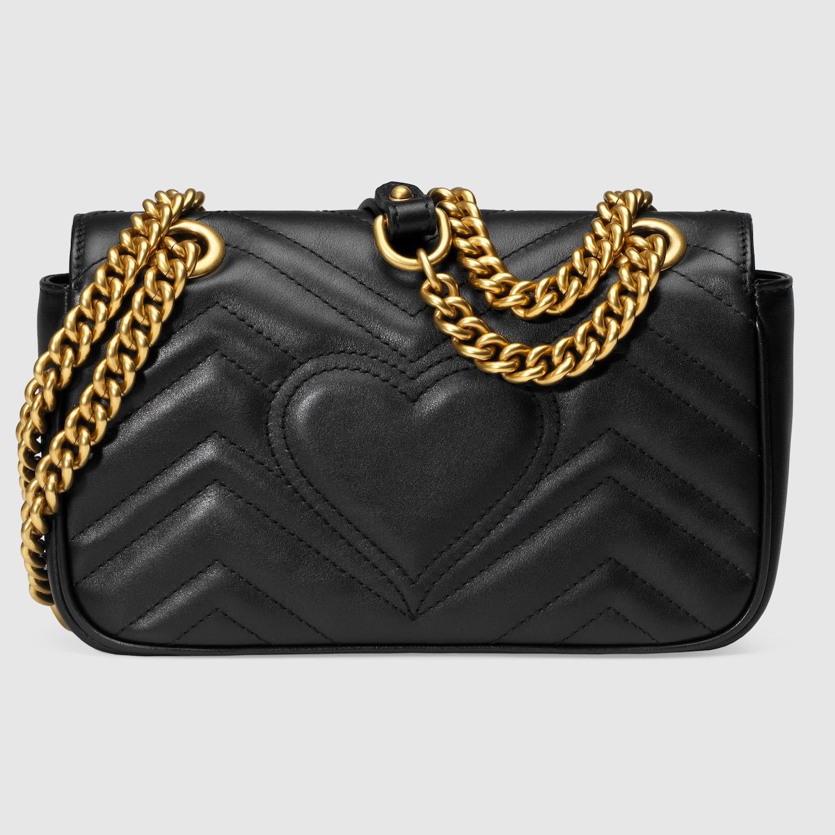 Gucci Gg Marmont Mini Shoulder Bag Black Leather